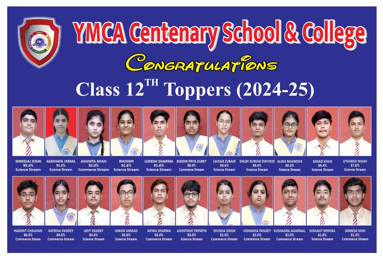 YMCA CBSE Class 12 Result (24-25)